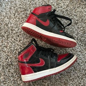 Jordan 1 High Patent Leather Sneakers